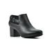 Women's Noah Bootie by White Mountain in Black Smooth (Size 8 1/2 M)