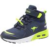 Sneaker KANGAROOS "KX-Hydro", Gr. 26, blau (navy, lime), Synthetik, Textil, sportlich, Schuhe, Sneakerboot, Winterschuh, wasserdicht