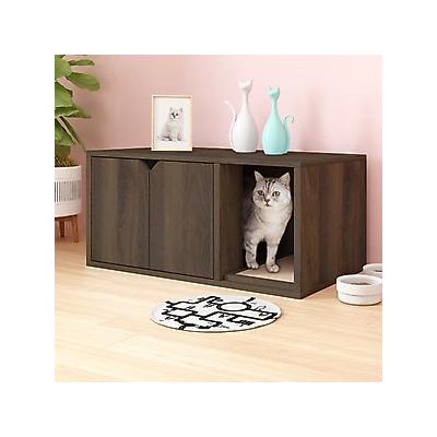 Way Basics Katville Litter Box Enclosure, Royal Walnut