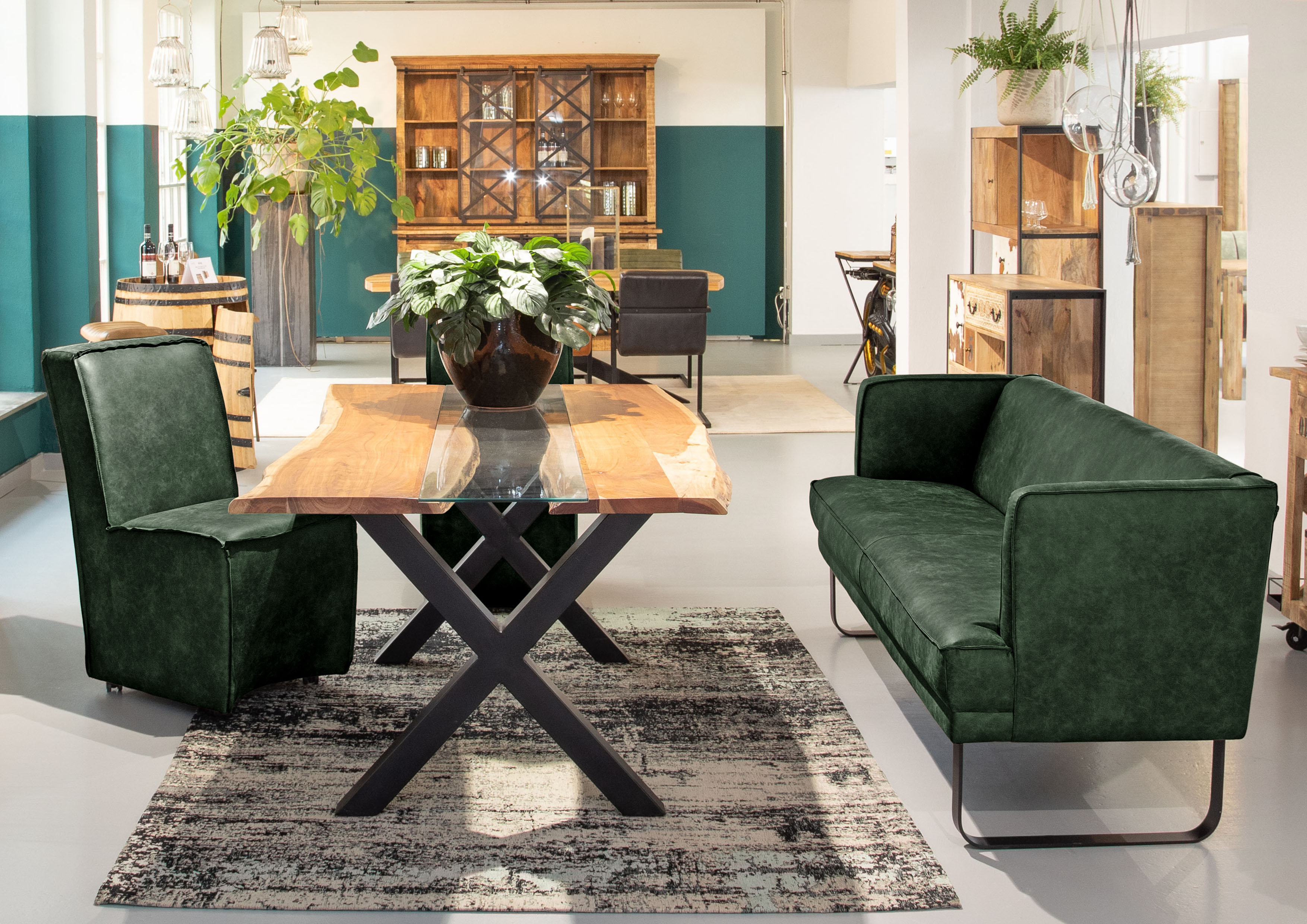 Küchensofa GUTMANN FACTORY "Brown", bunt (tannengrün, rot, braun, mittelbraun, jeansblau, olive), B:190cm H:80cm T:70cm, 100% Polyester, Sofas