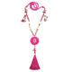 Lange Kette COLLEZIONE ALESSANDRO "Bahli" Gr. one size, Glas, pink Damen Halsketten Lange Ketten