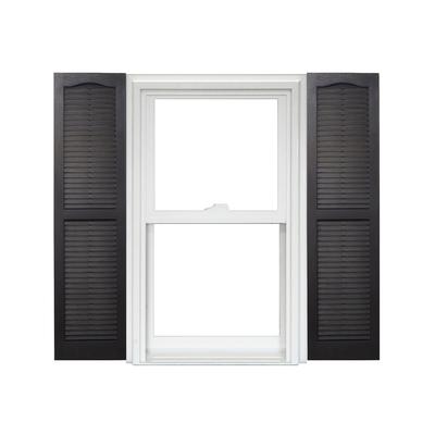 Homeside Open Louver Vinyl Shutters (1 Pair) 14-1/...