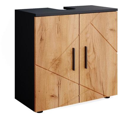 Vicco - Waschbeckenunterschrank Irma, Goldkraft Eiche/Anthrazit, 60 x 59 cm Image