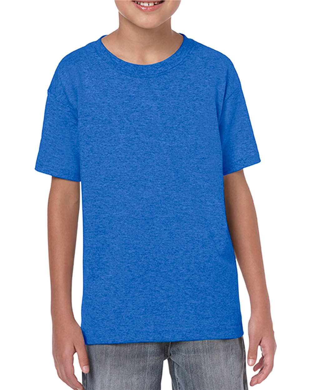 Gildan G640B Youth Softstyle T-Shirt in Royal Blue size XS | ring spun cotton 64000B