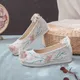 Chaussures plates en toile brodées pour femmes chaussures traditionnelles chinoises chaussures de