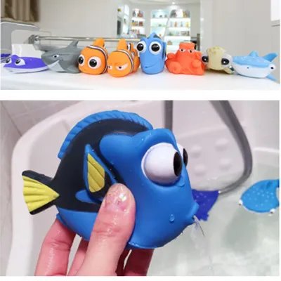 Jouets de bain pour enfants trouver Nemo Dory flotteur pulvérisation d'eau jouets à presser