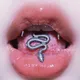 Piercing de langue de serpent pour fille anneau de langue ongle doux Cool Punk bijoux