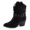 Cowboy Stiefelette LASCANA, Damen, Gr. 43, schwarz, Obermaterial: 100% Textilmaterial. Futter: 100% Textilmaterial. Decksohle: 100% Lederimitat. Laufsohle: 100% Synthetik, unifarben, modisch, Schuhe Cowboy-Stiefelette Cowboyboots Schlupfboots,...