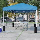 10' x 10' Pop Up Canopy - Wheeled Case - Folding Table with Benches Set