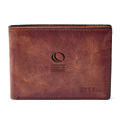 Men's Fossil Brown CCD CityHawks Leather Derrick Front Pocket Bi-Fold Wallet
