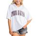 Women's Gameday Couture White Minnesota State University Mankato Flowy Lightweight Short Sleeve Hooded Top