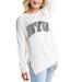 Women's Gameday Couture Cream BYU Cougars Legacy Side Split Pullover Top
