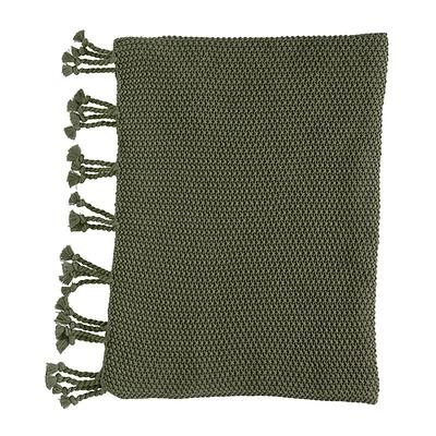 Rope Fringe Cotton Throw - Sage - Ballard Designs