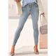 Skinny-fit-Jeans LASCANA Gr. 40, N-Gr, blau (blue, washed) Damen Jeans 5-Pocket-Jeans Röhrenjeans