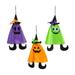 The Holiday Aisle® 3 Piece Character Hanging Decoration Set Fabric in Green/Indigo/Yellow | 18.5 H x 10 W x 10 D in | Wayfair