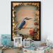 Winston Porter Modern Silver Kingfisher Modern Silver Kingfisher - on Canvas in Blue/Green/Red | 12 H x 8 W x 1 D in | Wayfair