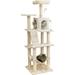 Tucker Murphy Pet™ 64" Chrisoula w/ Sisal-Covered Scratching Posts Cat Tree Wood in White | 63.8 H x 19.7 W x 19.7 D in | Wayfair