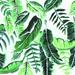 Bay Isle Home™ Tropical Leaves On Leaves - Wrapped Canvas Painting Canvas in Green | 12 H x 12 W x 1.25 D in | Wayfair
