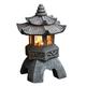 Siunwdiy Japanese Garden Lantern Ornaments,Japanese Solar Zen Garden Pagoda Lantern Ornaments Statue - Indoor/Outdoor Solar Lights Lamp Ornaments for Garden,Patio,H 26cm