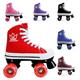 Kingdom GB HI-PE Canvas Roller Skates Girls Womens Rollerboots Red Size UK 3