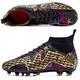 Boys Cleats Soccer Mens Training Athletic Outdoor Indoor Fg/Tf Soccer Boots Comfortable Football Shoes Spike Sneaker Youth Competition Mid-top Lace-up Student Cleats Sneakers Black Gold 33