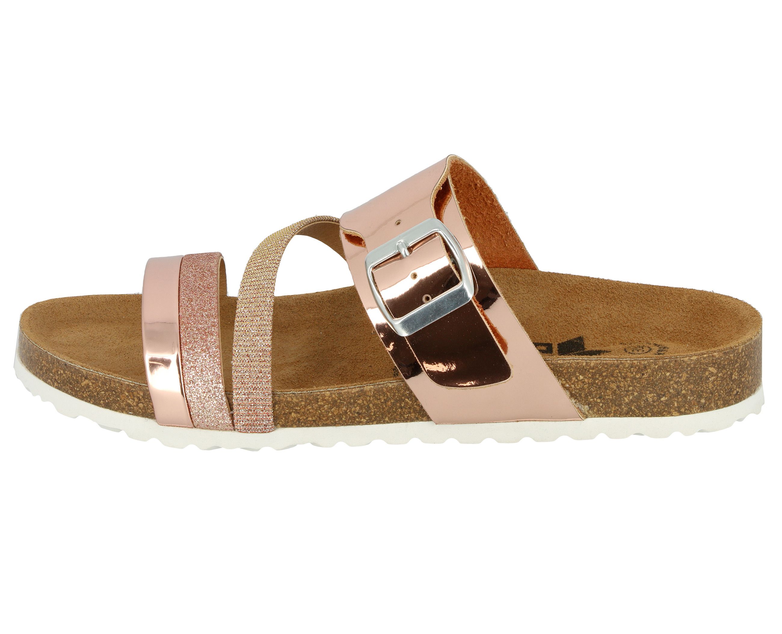 Pantolette LICO "Pantolette Bioline Fashion", Damen, Gr. 39, rosa, Synthetik, Schuhe Pantolette