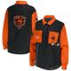 "Women's WEAR by Erin Andrews Black Chicago Bears Snap-Up Shirt Jacket"