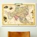 Fleur De Lis Living 'Antique Map of Asia (1851)' by John Tallis Graphic Art on Canvas in Beige Canvas in Brown/Green/White | Wayfair