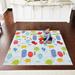 Toddleroo by North States Superyard Toddleroo Friends Folding Play Mat Foam in Blue/Yellow | 1 H x 71 W x 71 D in | Wayfair 8916