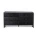 Brayden Studio® Arundel Modern Wooden 6 Drawer Double Dresser Wood/Metal in Brown/Gray | 30 H x 59 W x 18 D in | Wayfair