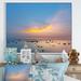 Highland Dunes Tropical Sunset Sky And Sea II - Nautical & Coastal Canvas Wall Art Canvas in Blue/Orange | 34 H x 44 W x 1.5 D in | Wayfair