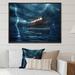 Breakwater Bay Regilious Surreal Noahs Ark - Traditional Canvas Wall Decor Canvas in Black/Blue/Gray | 12 H x 20 W x 1 D in | Wayfair