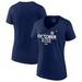 Women's Fanatics Navy New York Yankees 2022 Postseason Locker Room V-Neck T-Shirt