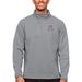 Men's Antigua Heather Gray Arizona Wildcats Course Quarter-Zip Pullover Top