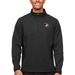 Men's Antigua Heather Black Army Knights Course Quarter-Zip Pullover Top