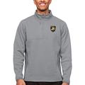 Men's Antigua Heather Gray Army Black Knights Course Quarter-Zip Pullover Top