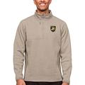 Men's Antigua Oatmeal Army Black Knights Course Quarter-Zip Pullover Top