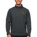 Men's Antigua Heather Charcoal Baylor Bears Course Quarter-Zip Pullover Top