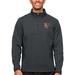 Men's Antigua Heather Charcoal Bowling Green St. Falcons Course Quarter-Zip Pullover Top