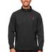 Men's Antigua Heather Black Illinois State Redbirds Course Quarter-Zip Pullover Top