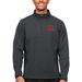 Men's Antigua Heather Charcoal Rutgers Scarlet Knights Course Quarter-Zip Pullover Top