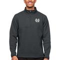 Men's Antigua Heather Charcoal Utah State Aggies Course Quarter-Zip Pullover Top