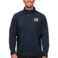 Men's Antigua Heather Navy Utah State Aggies Course Quarter-Zip Pullover Top