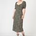 J. Crew Dresses | J. Crew Smocked Sleeve Floral Midi Dress | Color: Black/Green | Size: 0