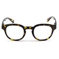 Contacta, Hipstyle Lesebrille für Damen und Herren, stilvolle, raffinierte Brille, Rahmen mit Flexstangen, Farbe Demi, Dioptrien +1,00, Packung mit Brillenhalter, 27 g