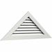 Ekena Millwork PVC Right Triangle - Right Side Gable Vent w/ Flat Trim Frame in White | 45.6 H x 89 W in | Wayfair GVPTR60X1201FUN