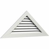 Ekena Millwork PVC Right Triangle - Right Side Gable Vent w/ Flat Trim Frame in White | 45.6 H x 97.125 W in | Wayfair GVPTR76X1901FUN