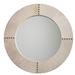 Jamie Young Company Gillian Mirror Leather in White | 36 H x 36 W x 1.5 D in | Wayfair 7CROS-LGWH