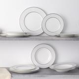 Noritake Brocato 12-Piece Dinnerware Set, Service For 4 Bone China/Ceramic in Gray/White | Wayfair 4899-12H