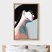 IDEA4WALL Stylish Portrait Of Highlight Side Profile Fashion Woman Framed On Canvas Print Canvas in Black | 24 H x 16 W x 1.5 D in | Wayfair